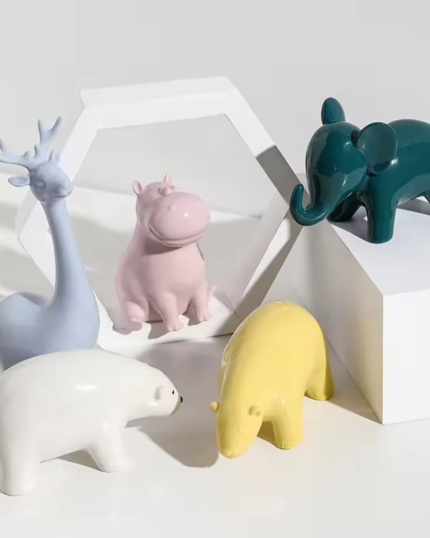 Glazed Ceramic Animal Figurine